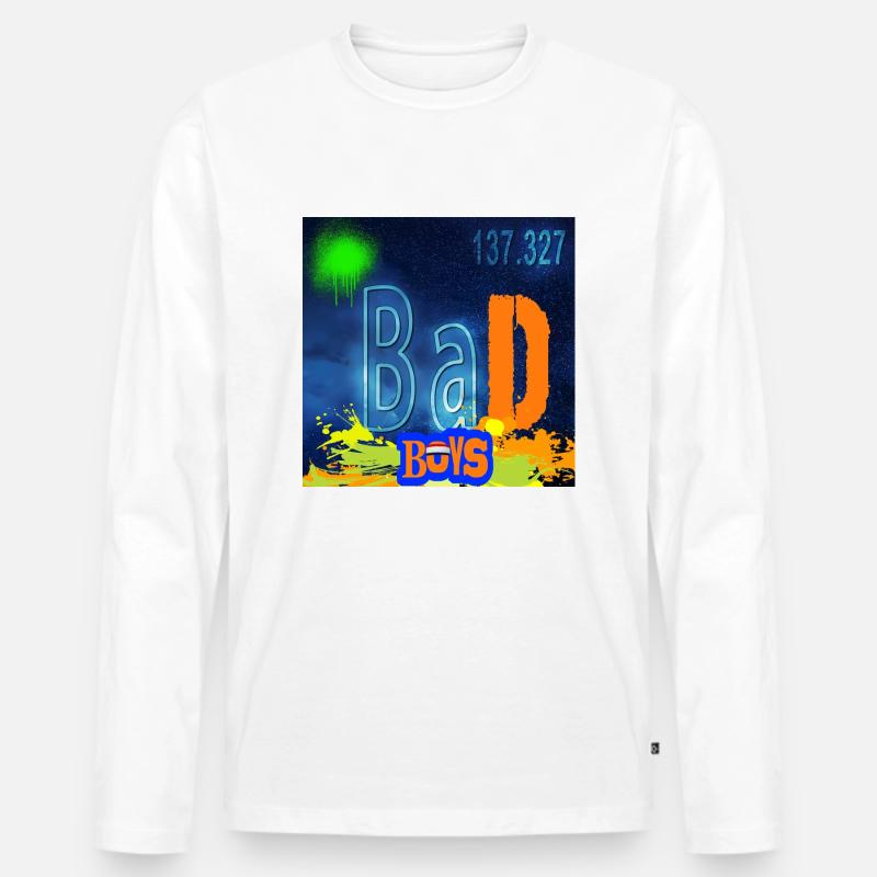 BÖSE JUNGS - Männer Premium Bio Langarmshirt - Weiß