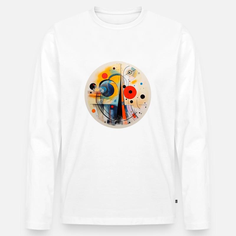 Kunst abstrakt - Männer Premium Bio Langarmshirt - Weiß
