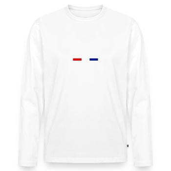 Sieg - Männer Premium Bio Langarmshirt - Weiß - Vorne - Nico (187cm)