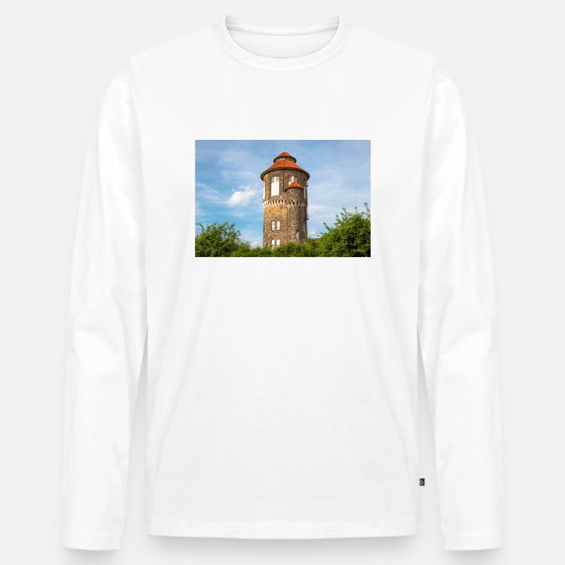 Wasserturm Bahnwasserturm Osnabrück - Männer Premium Bio Langarmshirt - Weiß