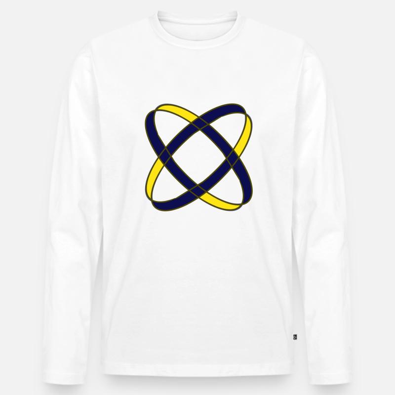 Zwei Ringe - Männer Premium Bio Langarmshirt - Weiß