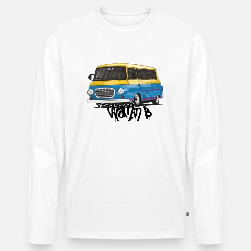 Barkas B1000 // Illustration - Männer Premium Bio Langarmshirt - Weiß