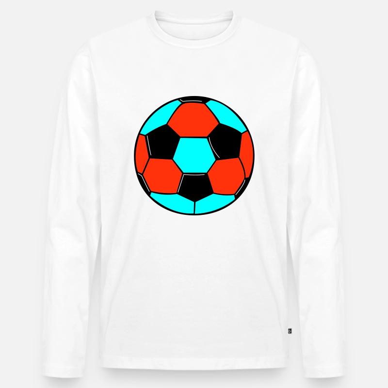 fussball 2 - Männer Premium Bio Langarmshirt - Weiß
