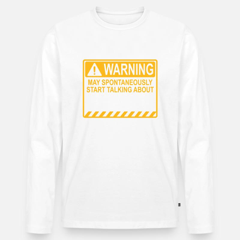 Warnig Korfball - Männer Premium Bio Langarmshirt - Weiß