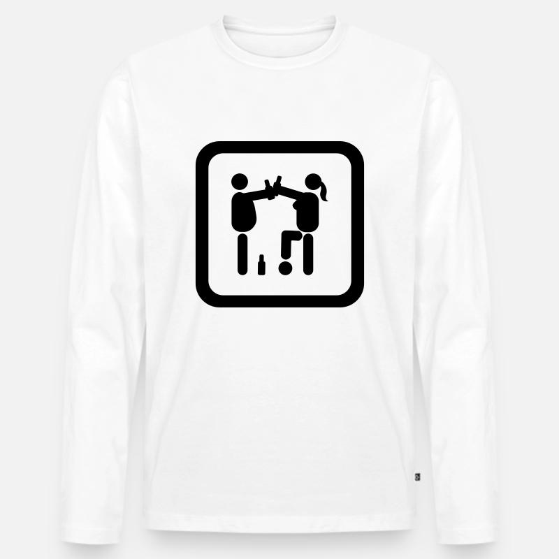 Flunkyball #1 - Männer Premium Bio Langarmshirt - Weiß