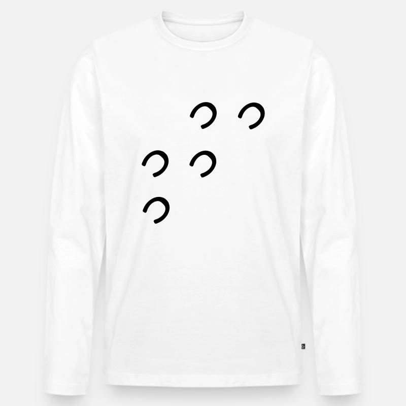 pferd - Männer Premium Bio Langarmshirt - Weiß
