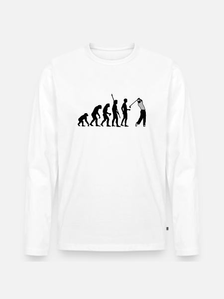 evolution_golf_b_2c - T-shirt manches longues Premium bio Homme - blanc