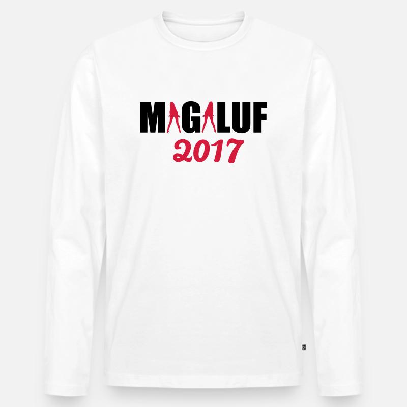 Magaluf 2017 - Männer Premium Bio Langarmshirt - Weiß