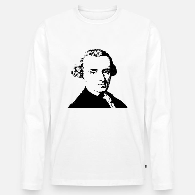 Immanuel Kant 2 - Männer Premium Bio Langarmshirt - Weiß