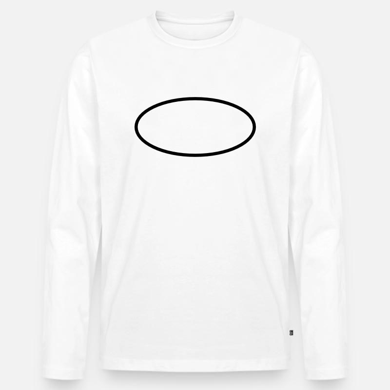 Mathematik Symbol - Ellipse - Männer Premium Bio Langarmshirt - Weiß