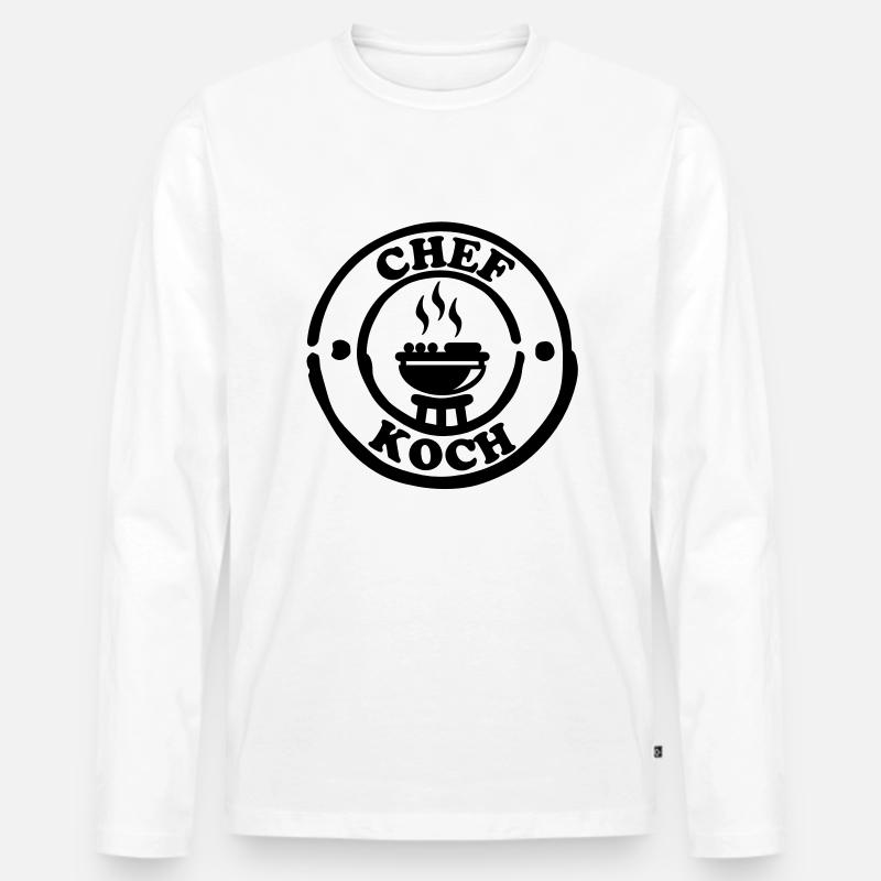 chef_koch__f1 - Männer Premium Bio Langarmshirt - Weiß