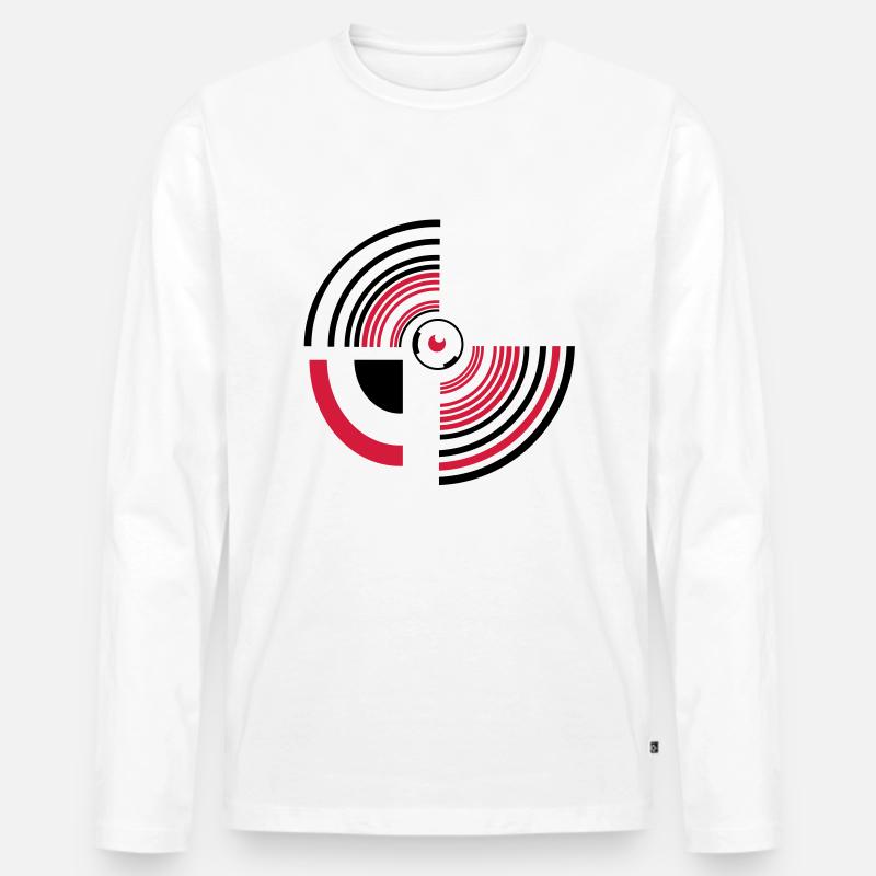 circle - Männer Premium Bio Langarmshirt - Weiß