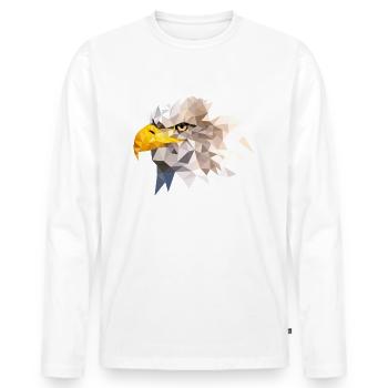 Weißkopfseeadler Seeadler American Eagle Adler - Männer Premium Bio Langarmshirt - Weiß - Vorne - Nico (187cm)