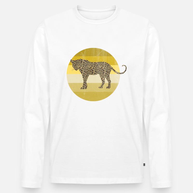 Leopard Raubtier Raubkatze Katze - Männer Premium Bio Langarmshirt - undefined