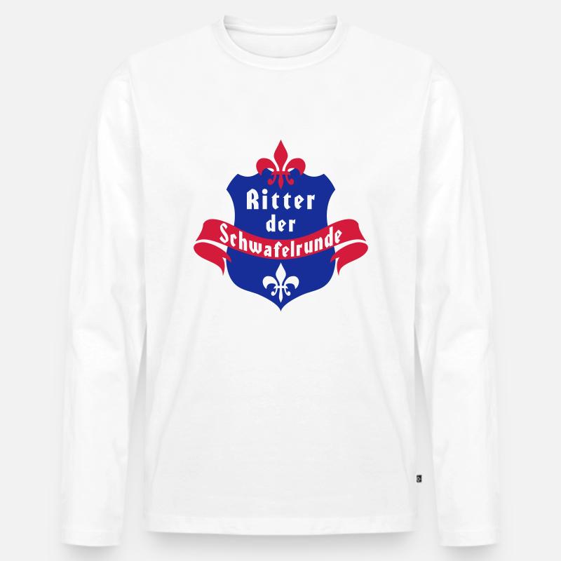 Ritter der Schwafelrunde - Männer Premium Bio Langarmshirt - Weiß