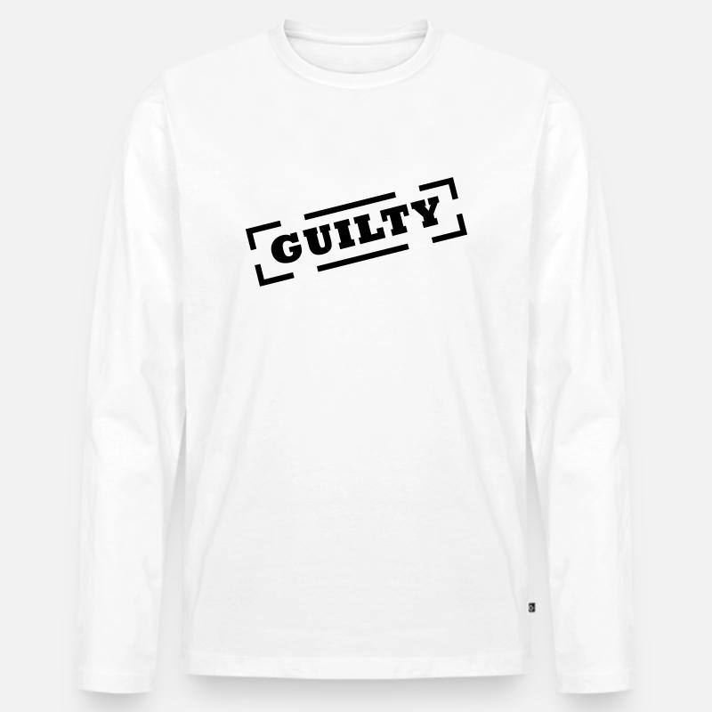 guilty - Männer Premium Bio Langarmshirt - Weiß