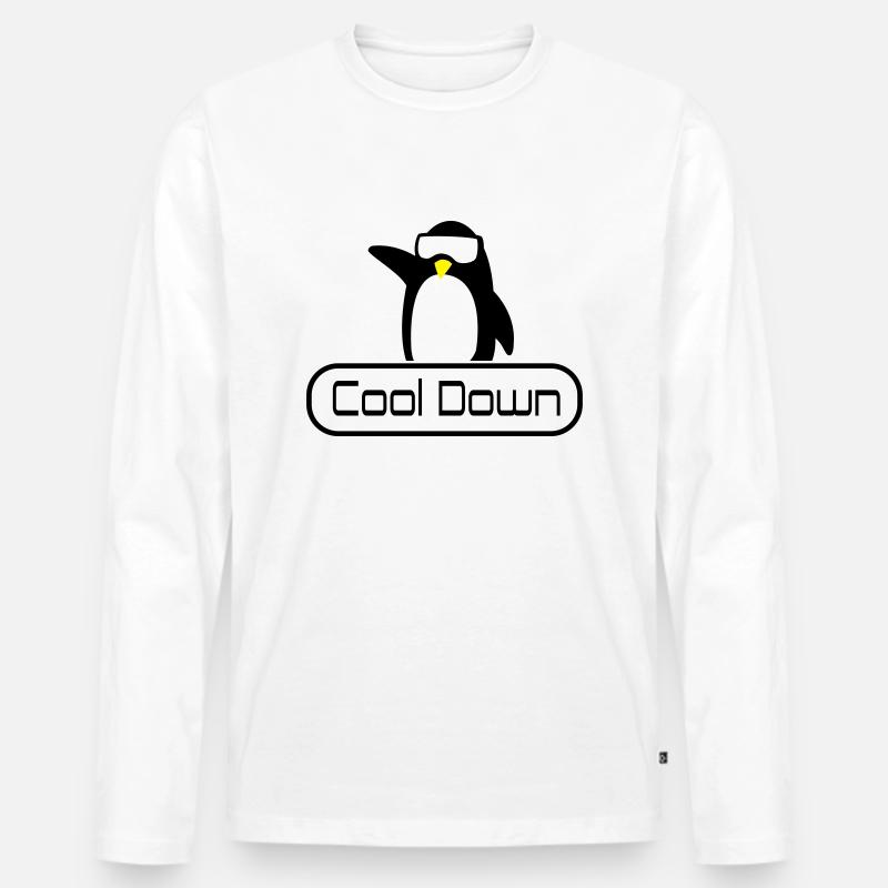 cool down - Männer Premium Bio Langarmshirt - Weiß