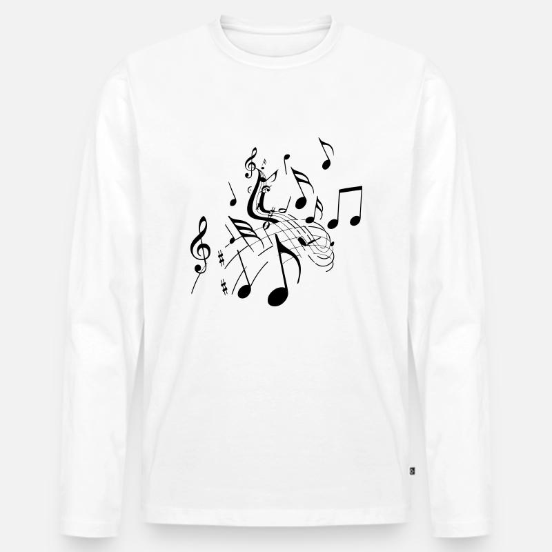 musik_1 - Männer Premium Bio Langarmshirt - Weiß