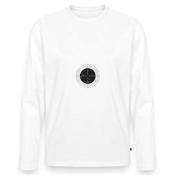 Sportschießen - Männer Premium Bio Langarmshirt - Weiß - Vorne - Nico (187cm)