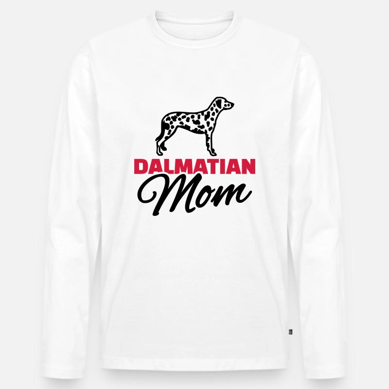 Dalmatiner - Männer Premium Bio Langarmshirt - Weiß