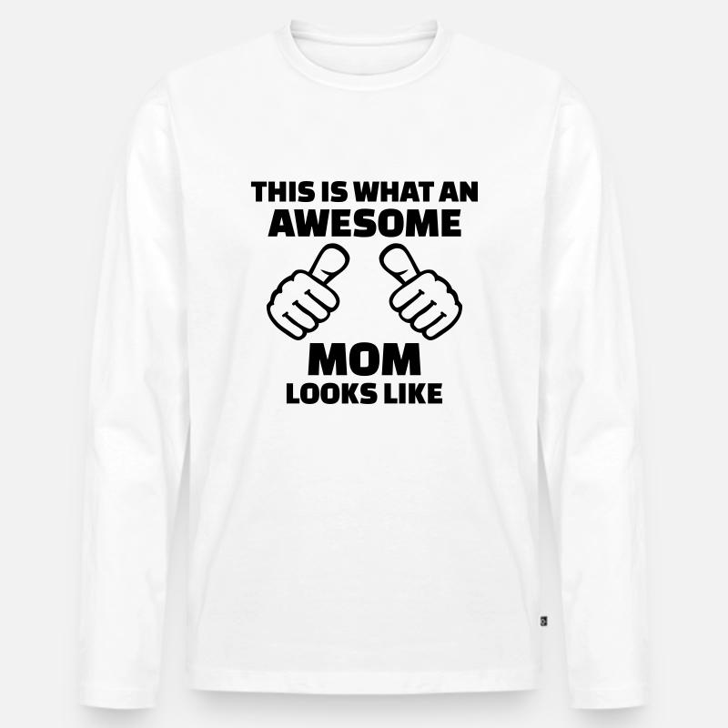 Mama - Männer Premium Bio Langarmshirt - Weiß