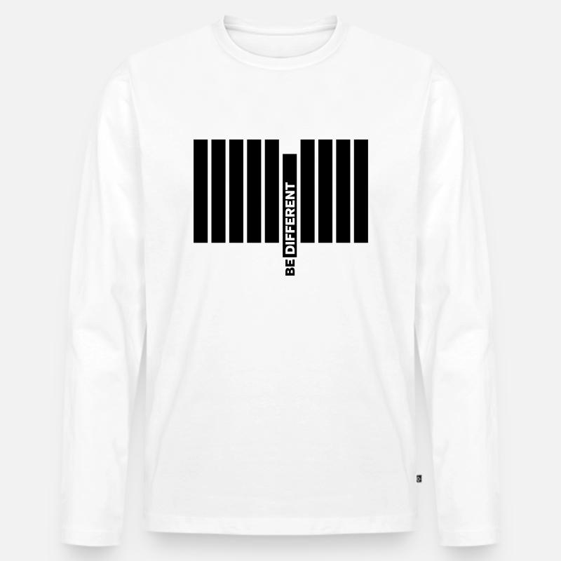 Be Different - Männer Premium Bio Langarmshirt - Weiß
