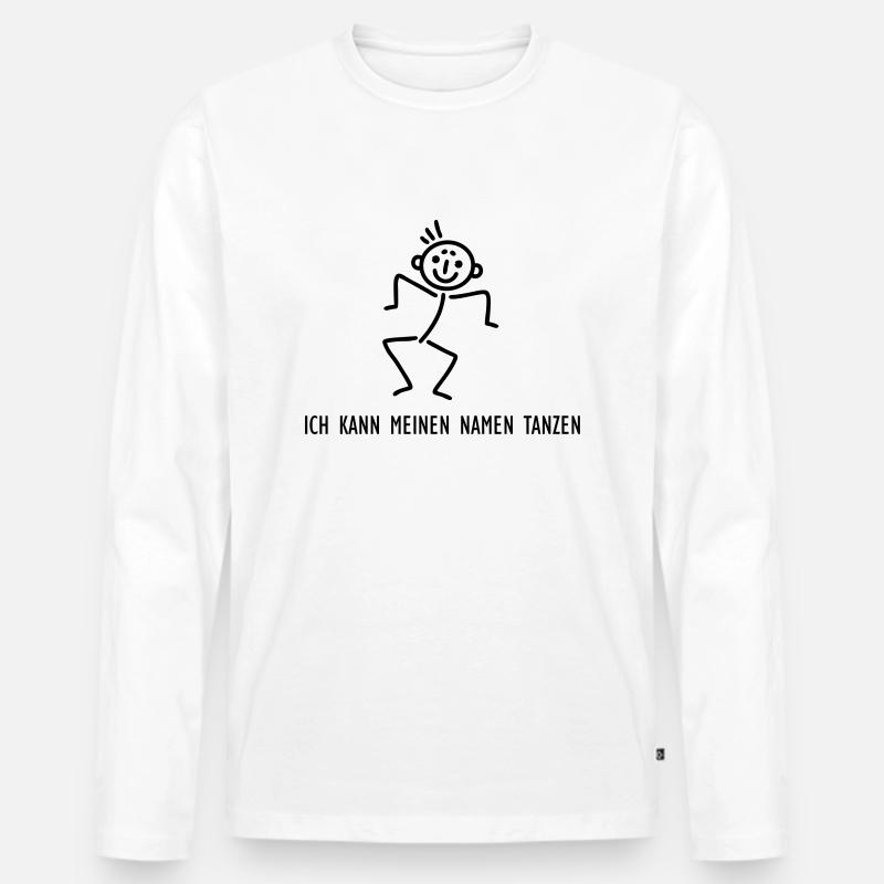 Strichmännchen Waldorfschule - Männer Premium Bio Langarmshirt - Weiß