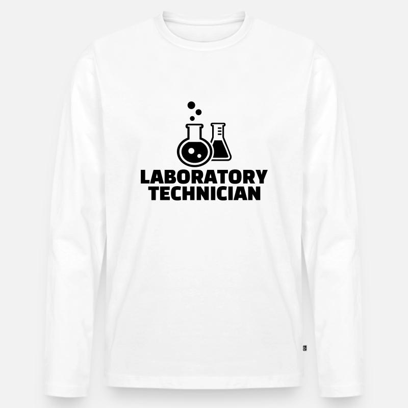 Laborant - Männer Premium Bio Langarmshirt - Weiß