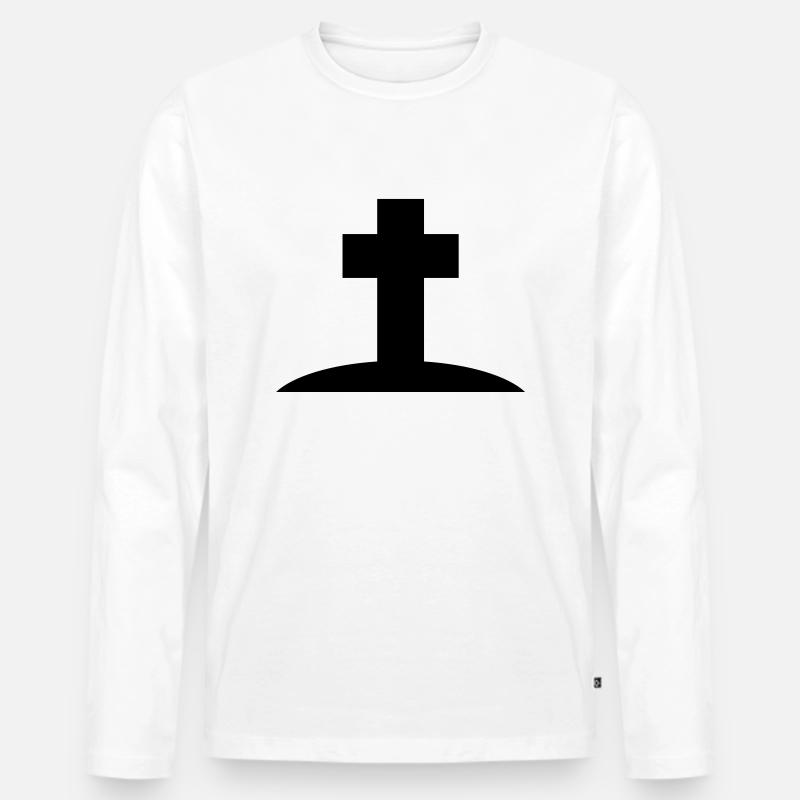 grab - Männer Premium Bio Langarmshirt - Weiß