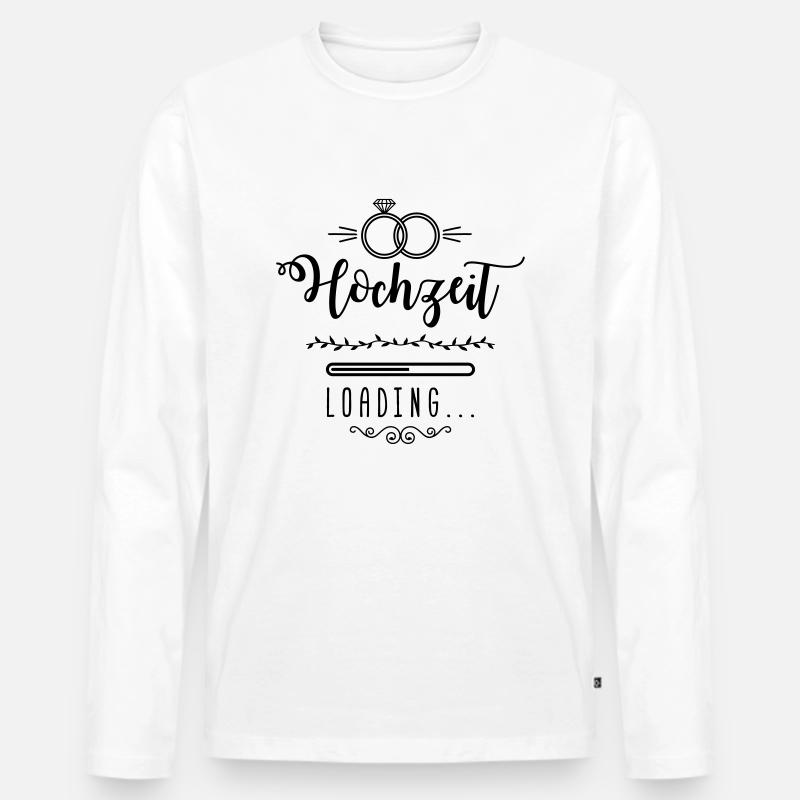 hochzeit loading ring wedding - Männer Premium Bio Langarmshirt - Weiß