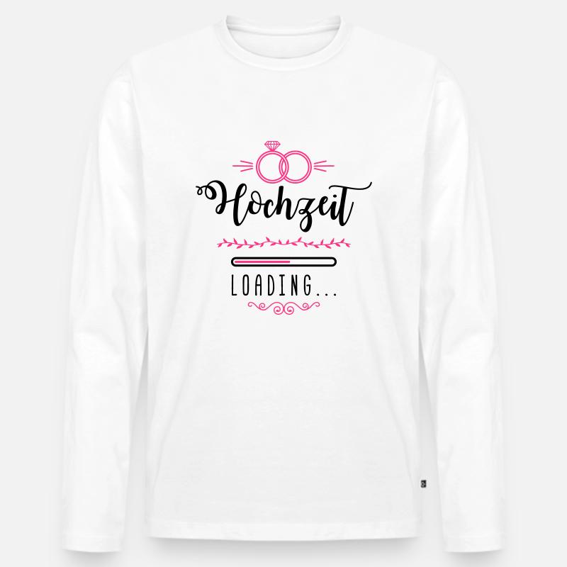 hochzeit loading ring - Männer Premium Bio Langarmshirt - Weiß