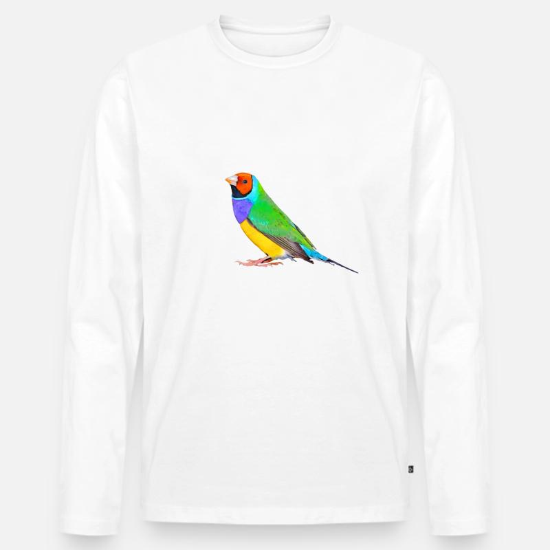 Gouldamadine plain 01 - Männer Premium Bio Langarmshirt - Weiß