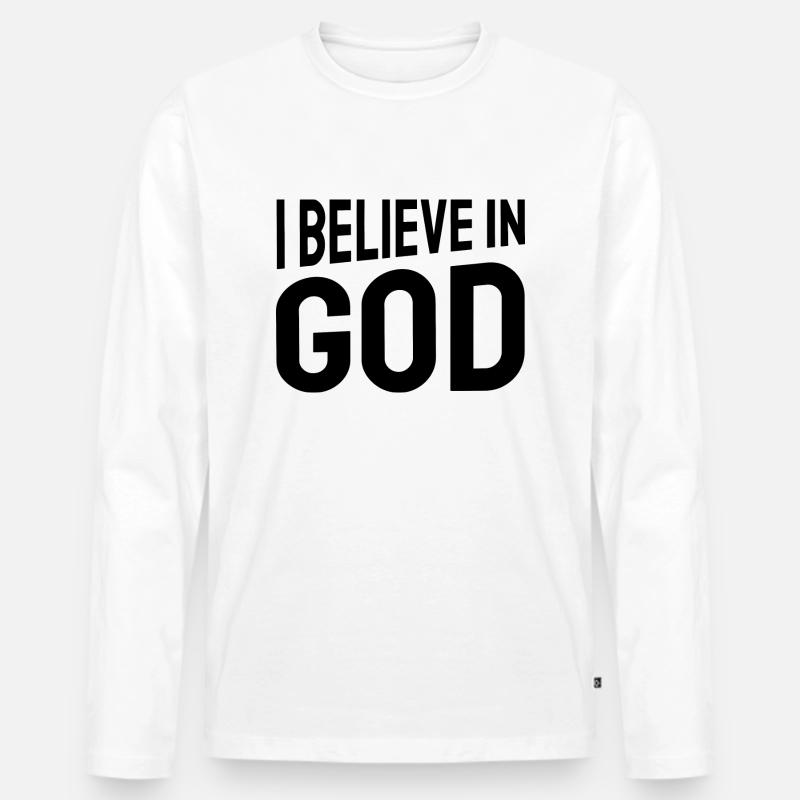 Christliche Sprüche - Männer Premium Bio Langarmshirt - Weiß