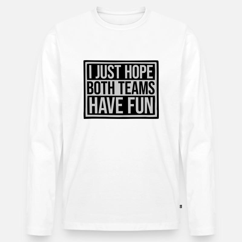 Both Teams Have Fun - Männer Premium Bio Langarmshirt - Weiß
