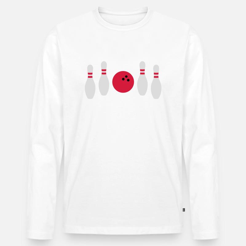 In between not hit bowling - Men's Premium Organic Long Sleeve Shirt - white