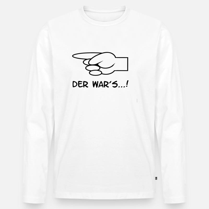 DER war's...! - Männer Premium Bio Langarmshirt - Weiß