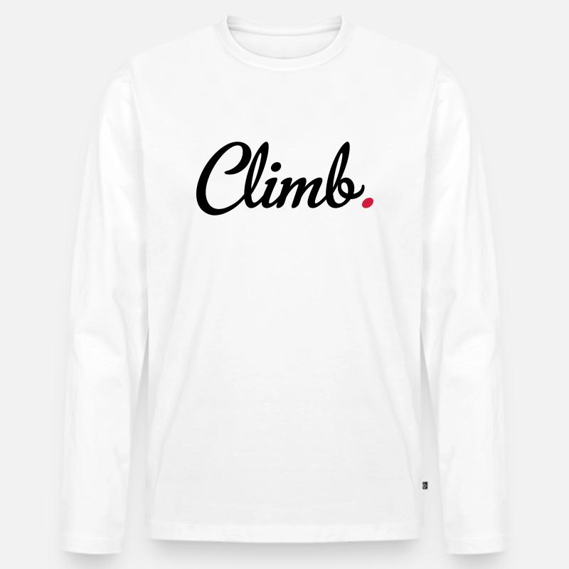 klettern - Männer Premium Bio Langarmshirt - Weiß