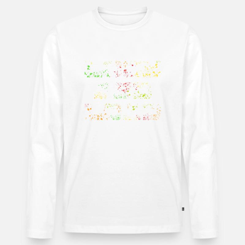 Lock N Load Paint Splatter1 - Männer Premium Bio Langarmshirt - Weiß