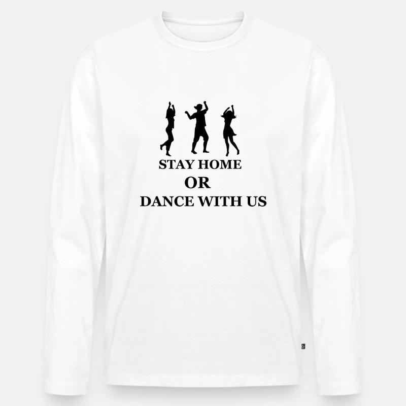 Dancing Dance Music - Männer Premium Bio Langarmshirt - Weiß
