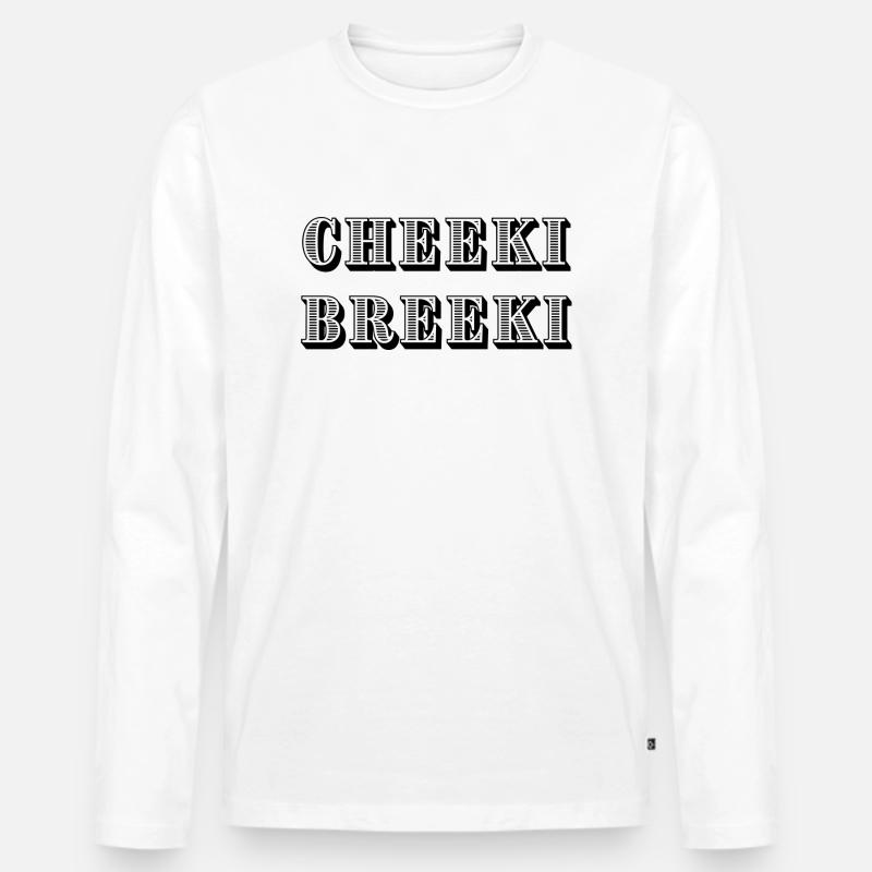 Cheeki Breeki - Männer Premium Bio Langarmshirt - Weiß