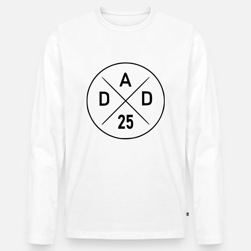 Dad 25 - Männer Premium Bio Langarmshirt - Weiß