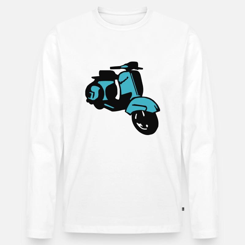 scooter2 - Männer Premium Bio Langarmshirt - Weiß