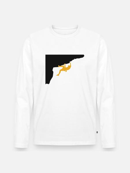 Klettern - Männer Premium Bio Langarmshirt - Weiß