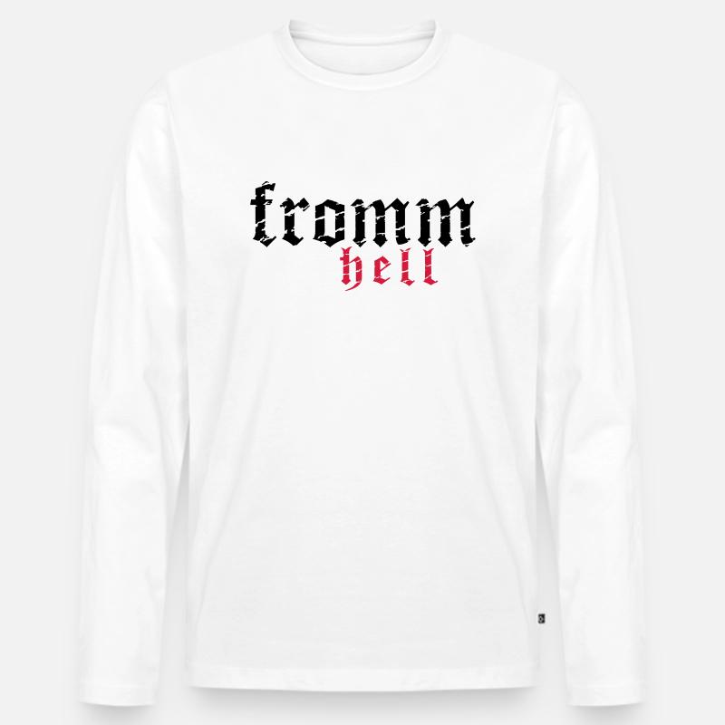 fromm hell_vec_2 de - Männer Premium Bio Langarmshirt - Weiß
