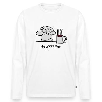 sleepy sheep - Men's Premium Organic Long Sleeve Shirt - white - Front - Nico (187cm)