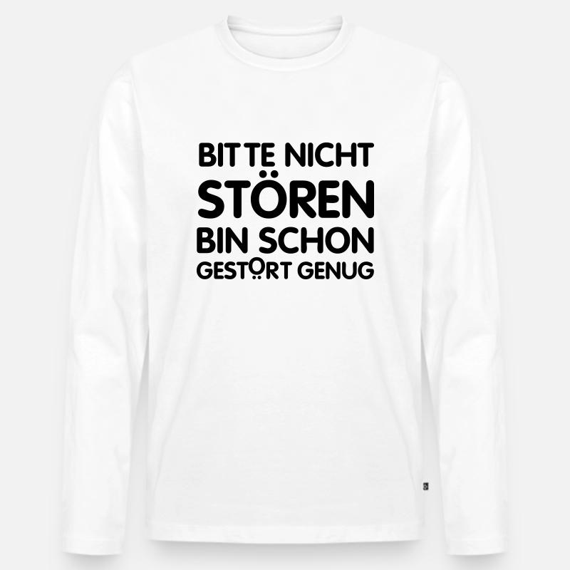 Störung - Männer Premium Bio Langarmshirt - Weiß