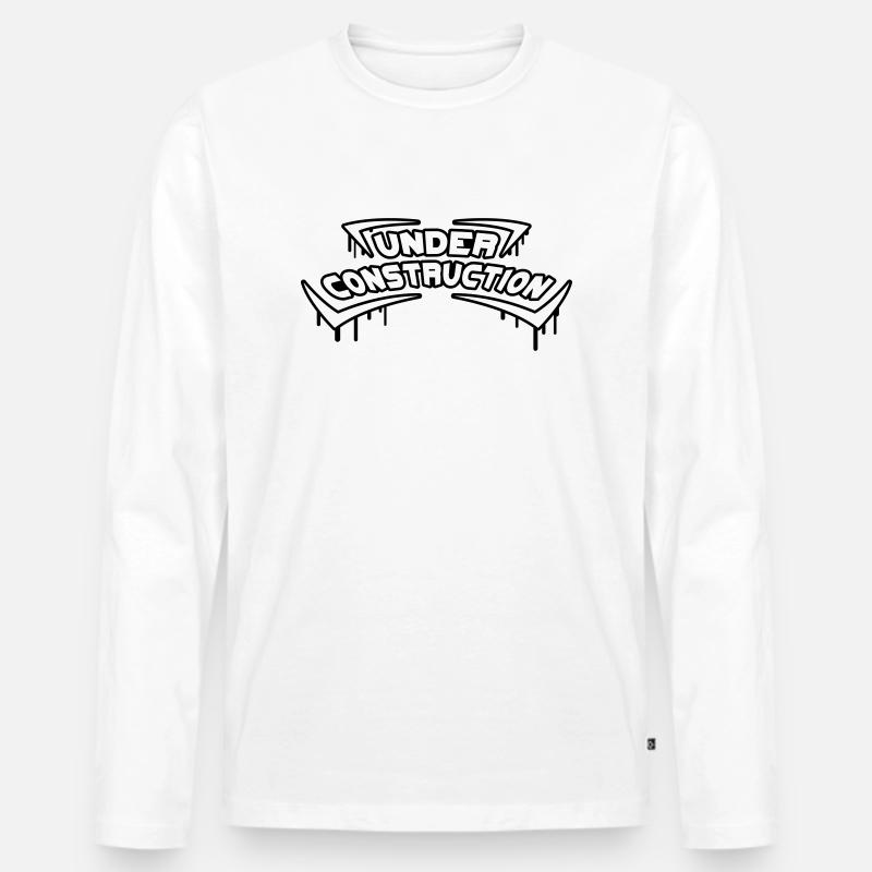 Under Construction - Männer Premium Bio Langarmshirt - Weiß