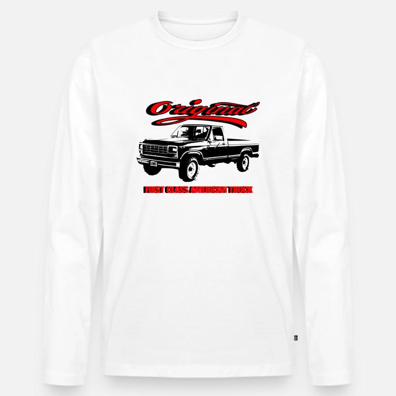 Original Pick-Up - Männer Premium Bio Langarmshirt - Weiß
