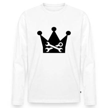 Screw wrench - Men's Premium Organic Long Sleeve Shirt - white - Front - Nico (187cm)