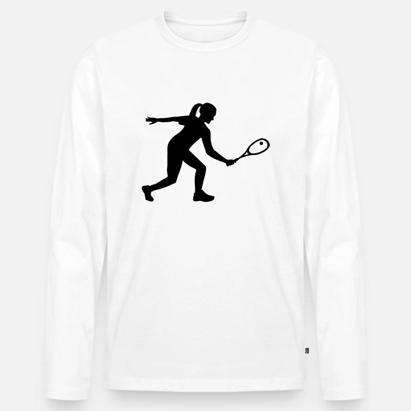 Squash - Männer Premium Bio Langarmshirt - Weiß